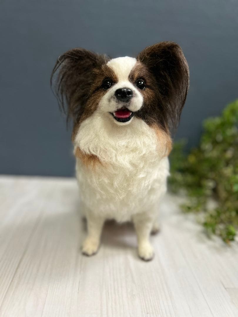 羊毛フェルト　オーダー　パピヨン