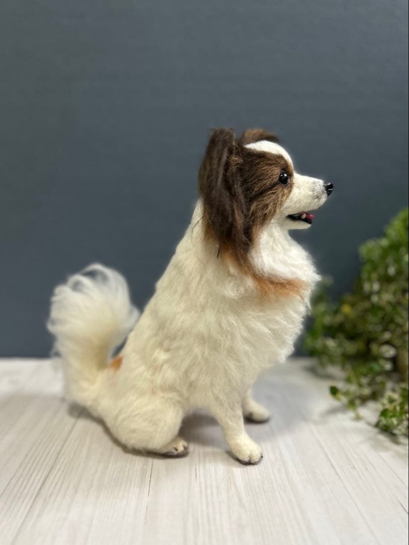 羊毛フェルト　オーダー　パピヨン