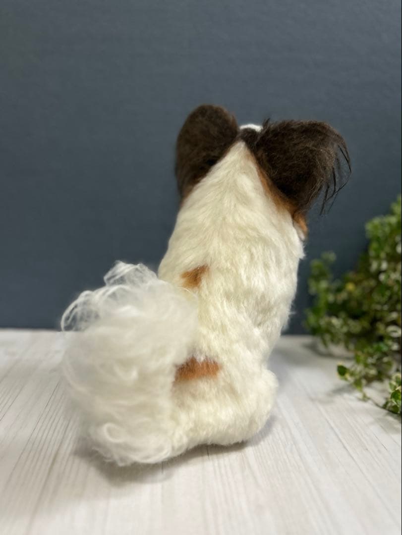 羊毛フェルト　オーダー　パピヨン