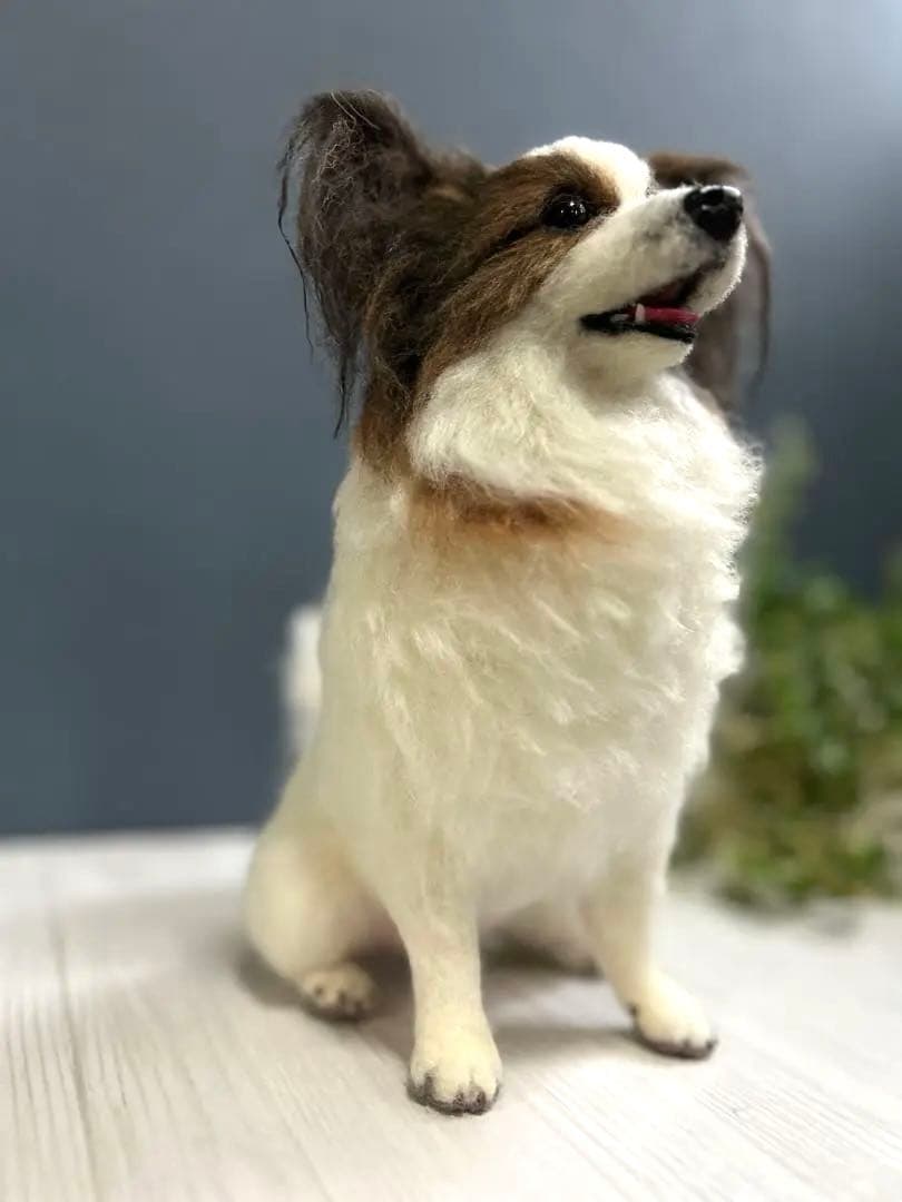 羊毛フェルト　オーダー　パピヨン