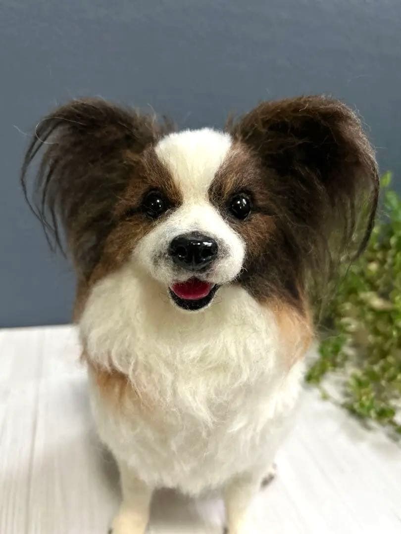 羊毛フェルト　オーダー　パピヨン