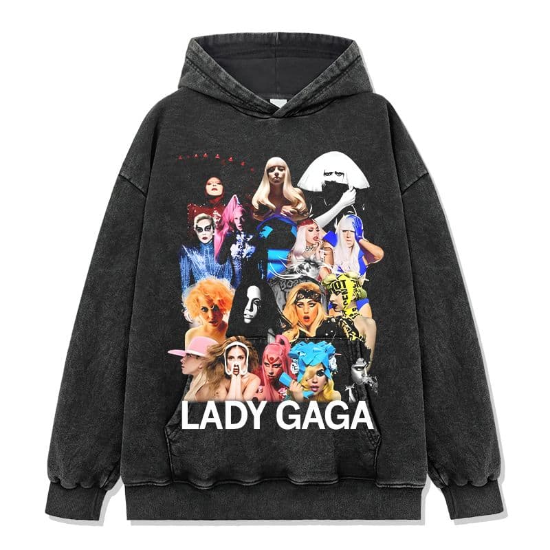 LADY GAGA レディー ガガ 両面プリント ヴィンテージ加工 パーカーXL