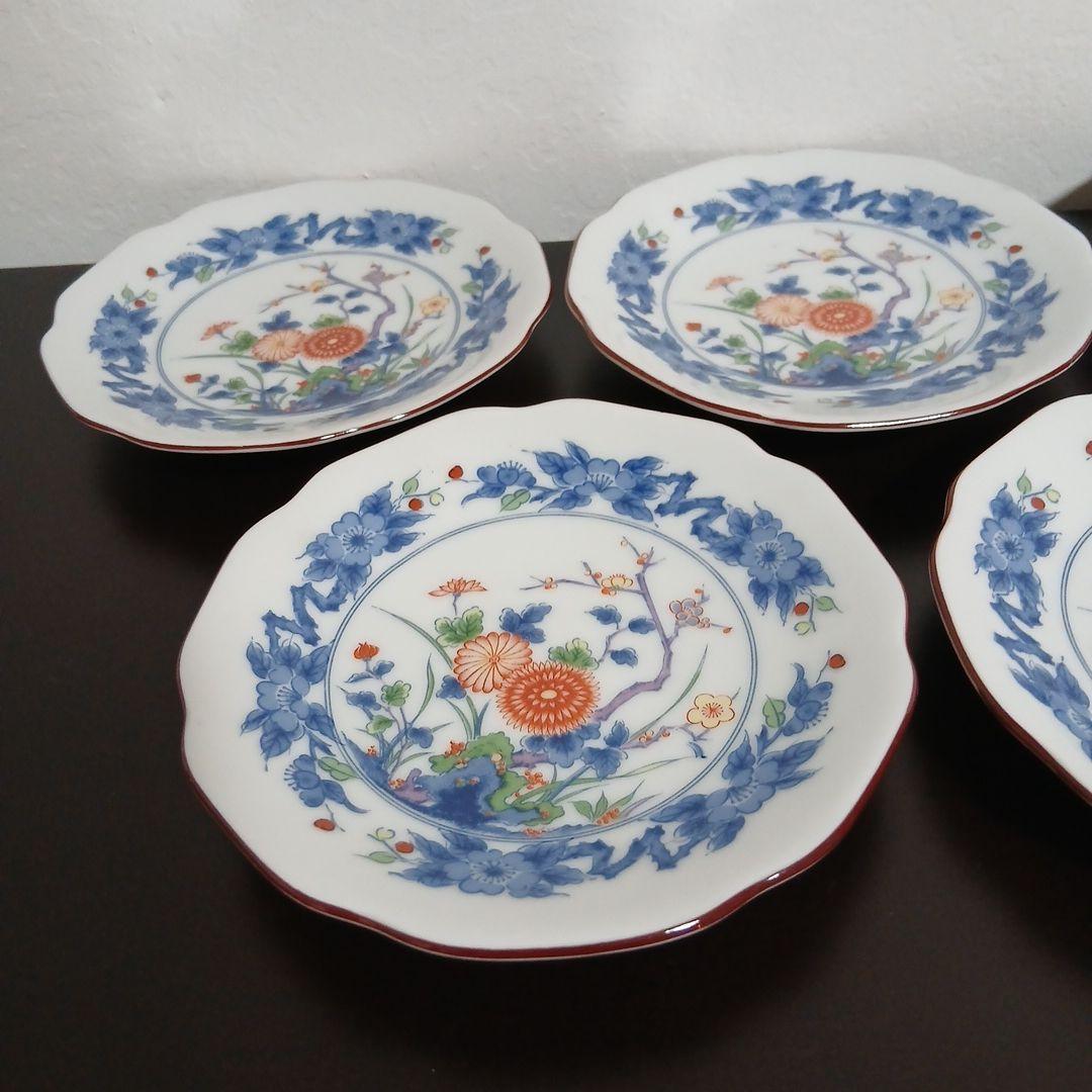 花柄皿 5枚セット 雅東苑窯 ※重ねキズ多し - メルカリ