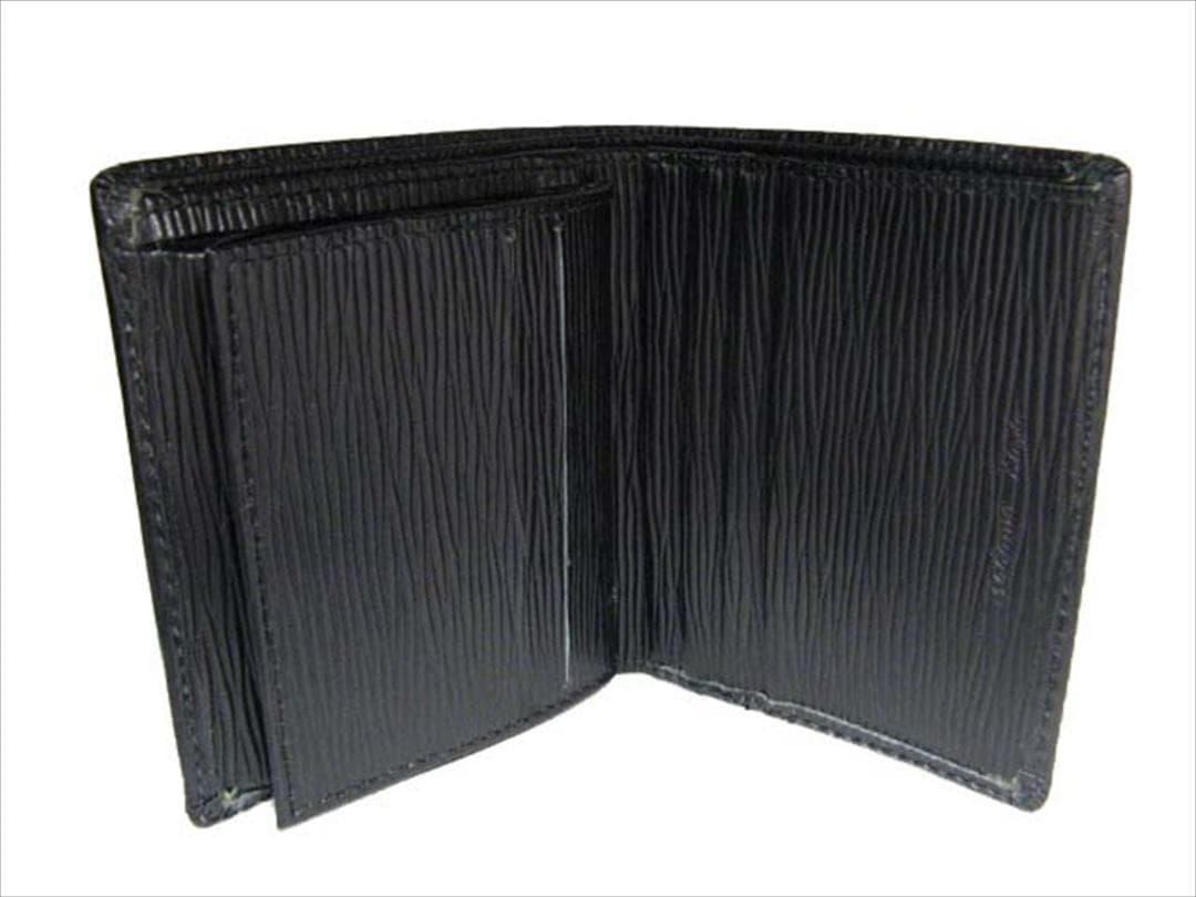 二つ折り財布　ウェーブ（牛革型押し）