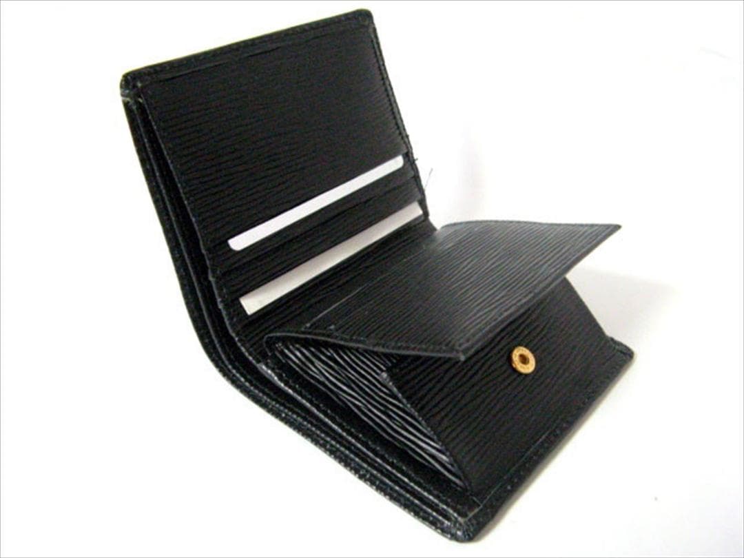 二つ折り財布　ウェーブ（牛革型押し）