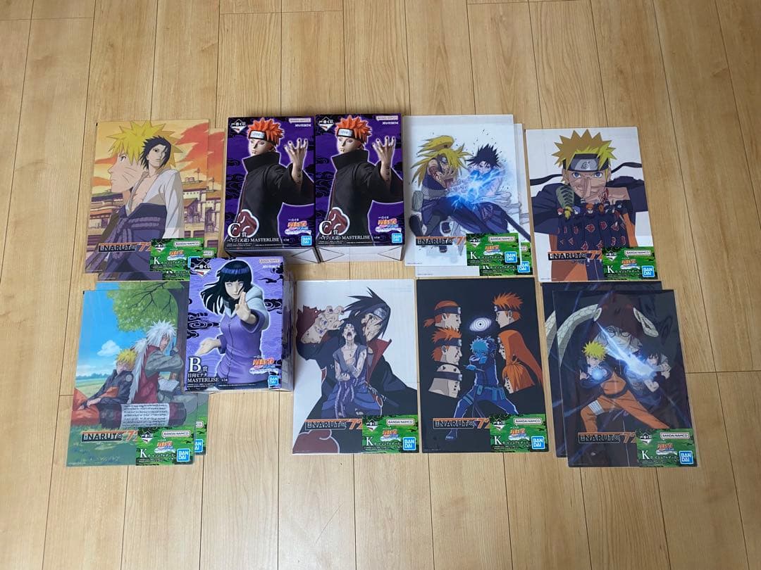 NARUTO 一番くじ ペイン2点 ヒナタ1点 ビジュアルボードおまけ