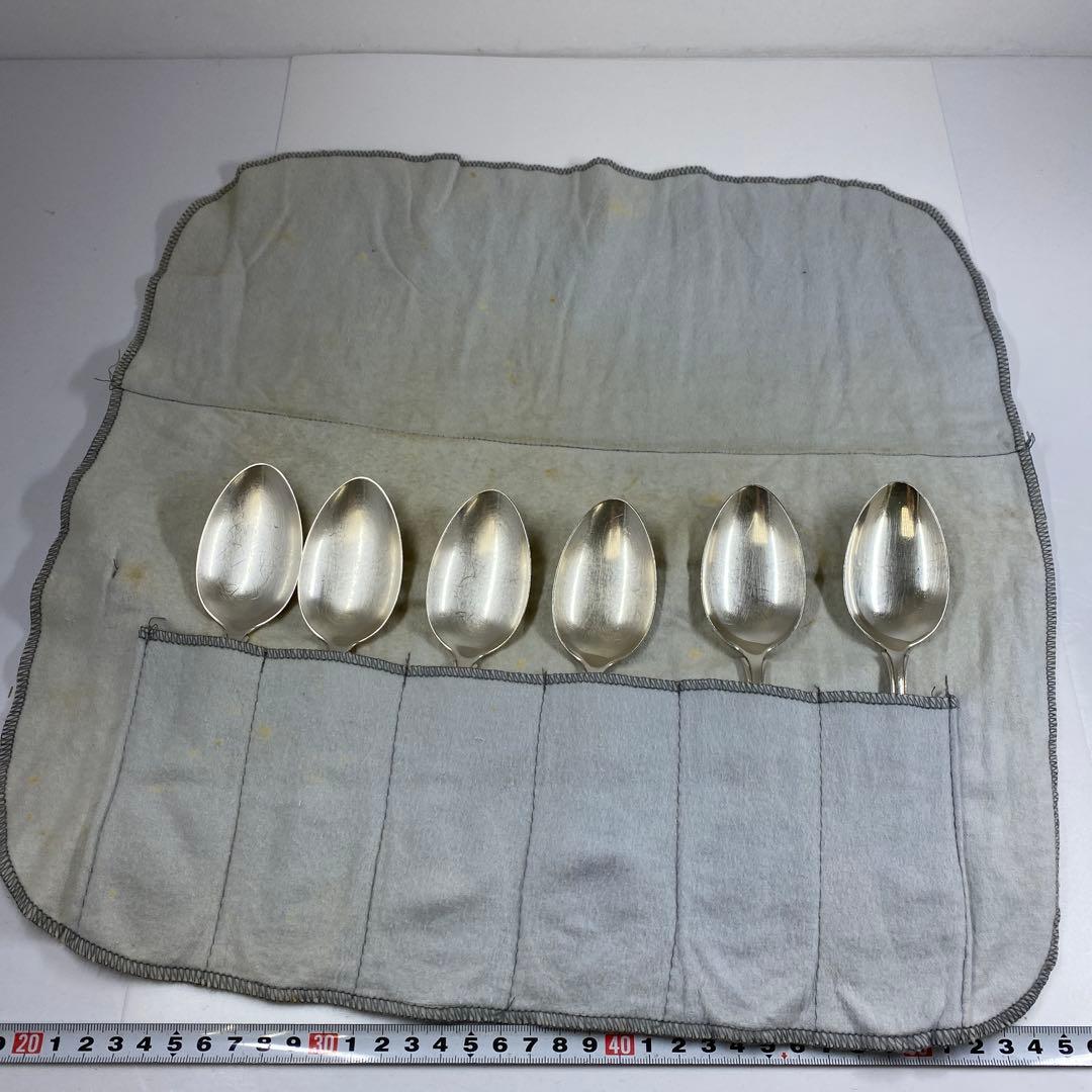 ジョージジェンセン　ローズリリーディナースプーン　6本　袋付401g 19.6㎝