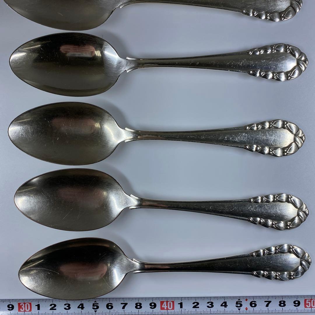 ジョージジェンセン　ローズリリーディナースプーン　6本　袋付401g 19.6㎝