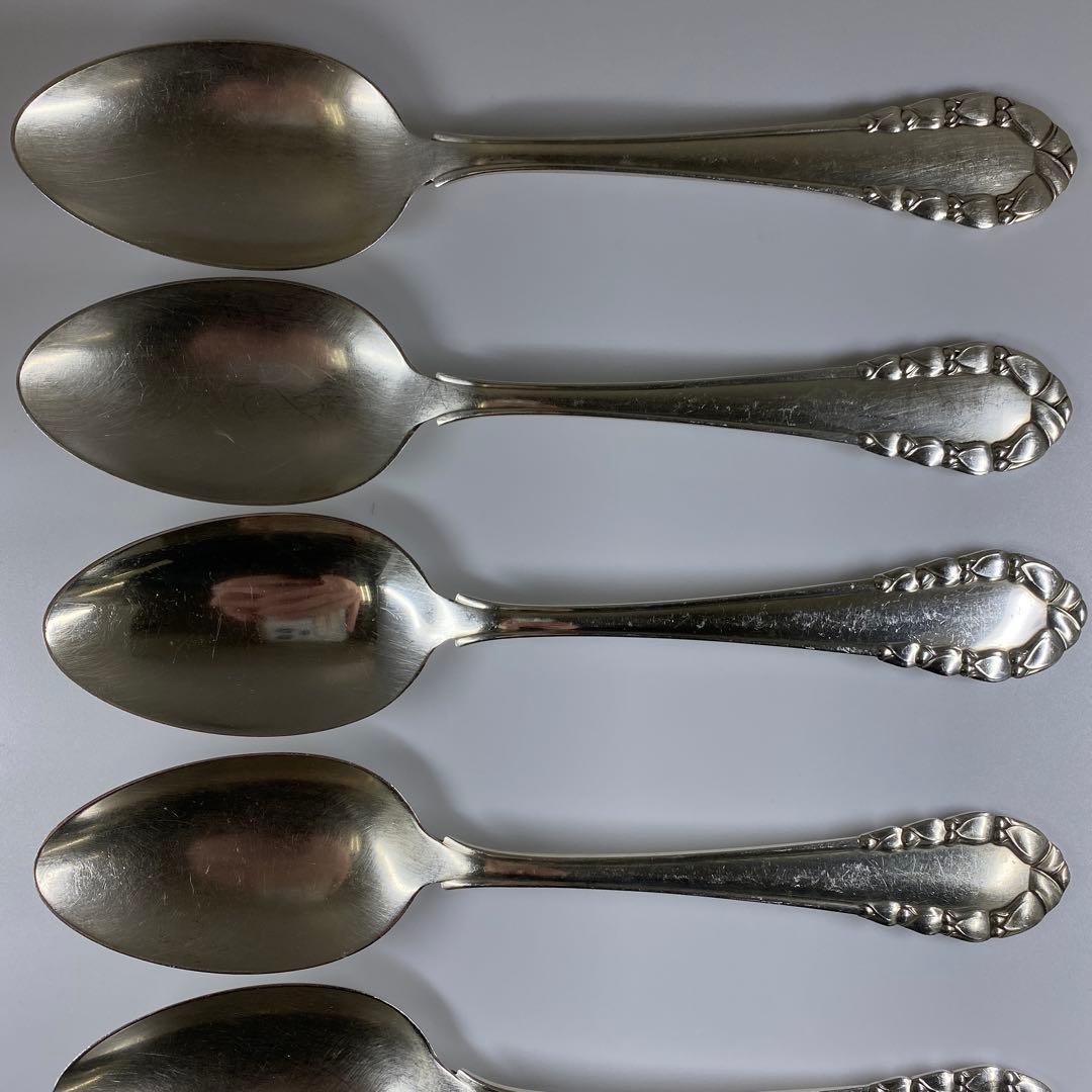 ジョージジェンセン　ローズリリーディナースプーン　6本　袋付401g 19.6㎝