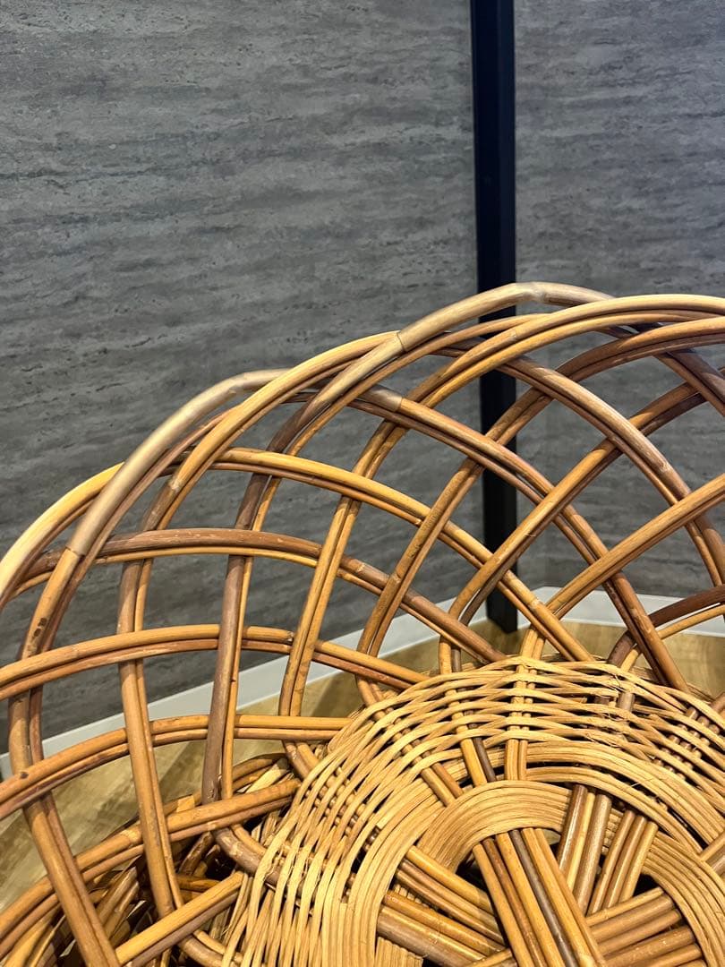 激安/アンティーク/昭和レトロ/古道具/銭湯/籐カゴ/脱衣カゴ/籠/バスケット