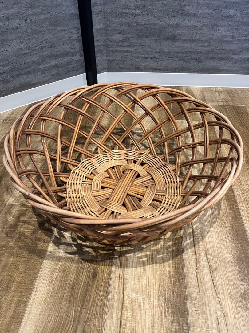 激安/アンティーク/昭和レトロ/古道具/銭湯/籐カゴ/脱衣カゴ/籠/バスケット