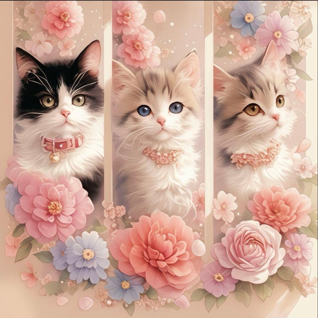 ❤️オーダー製作お受付用　確認用生地一部 260❤️猫パネル生地