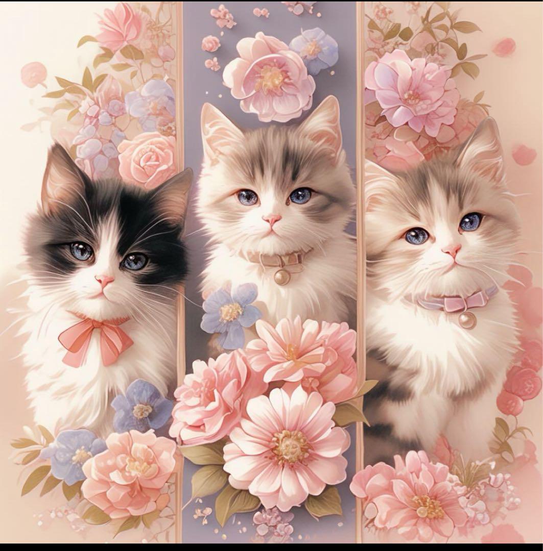 ❤️オーダー製作お受付用　確認用生地一部 260❤️猫パネル生地