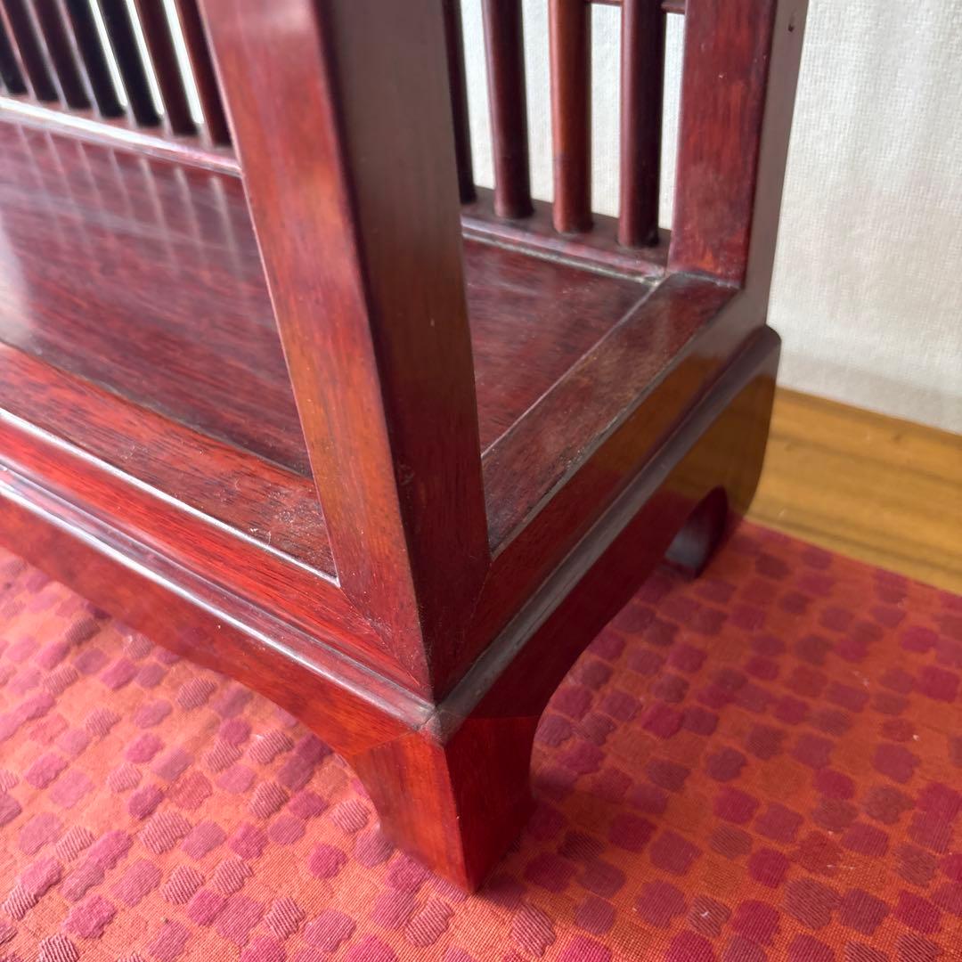 無垢材　格子　縦浅　小棚　高さ約70cm 幅約51cm