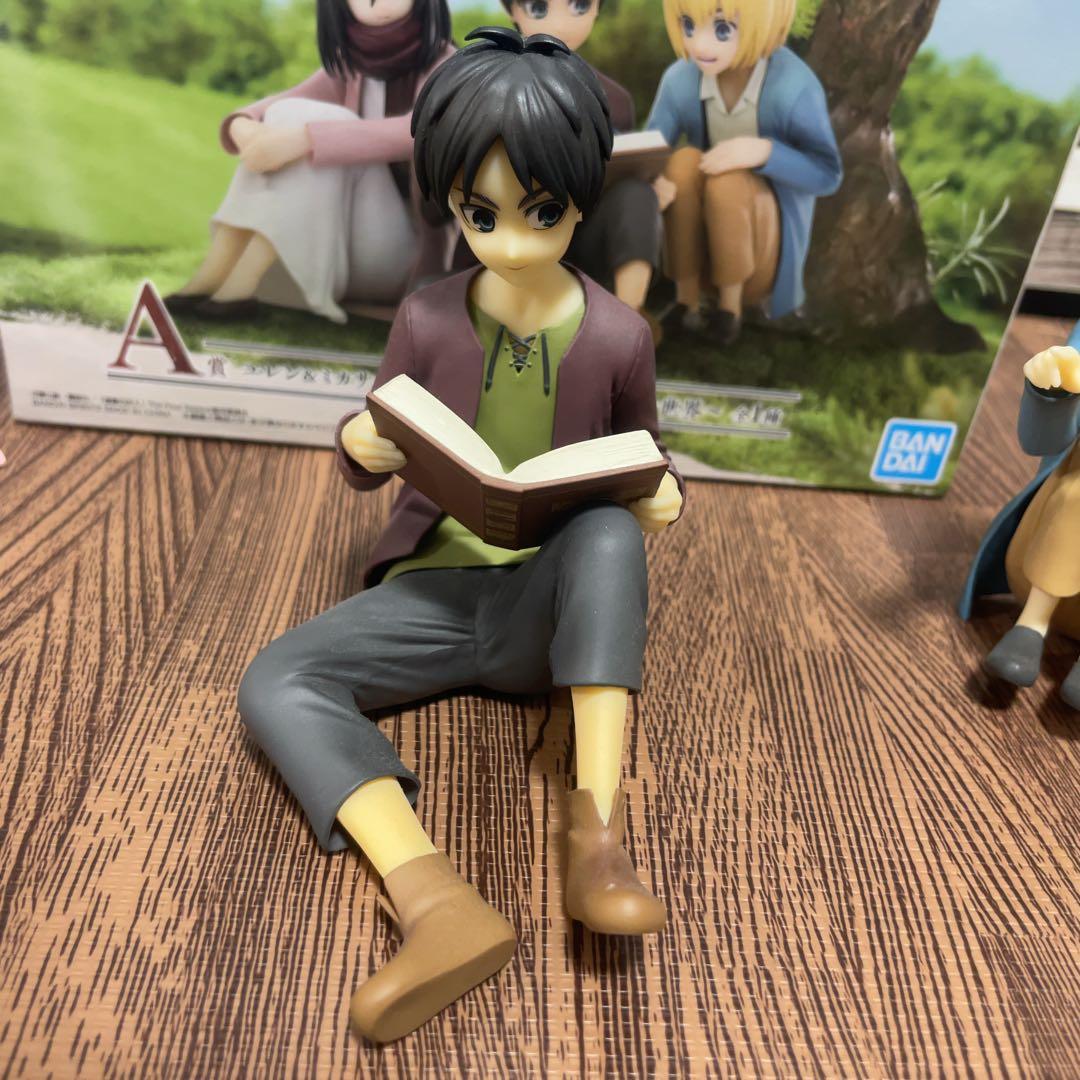 進撃の巨人 一番くじ　地ならし A賞 エレン・ミカサ・アルミン フィギュア