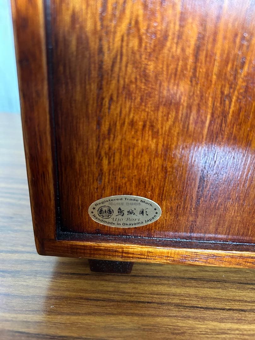 鳥城彫　木製 漆器収納ボックス 引き出し