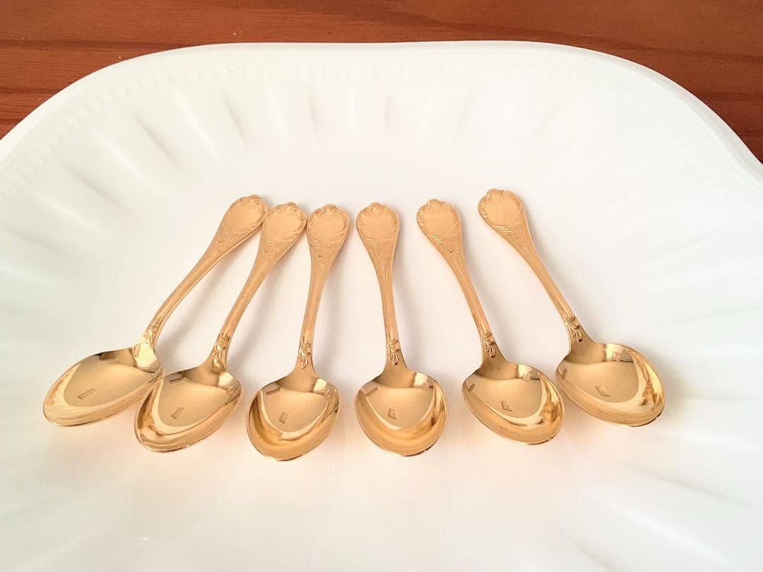 クリストフル マルリー★デミタススプーン6本セット★ゴールドギルド24金！￼