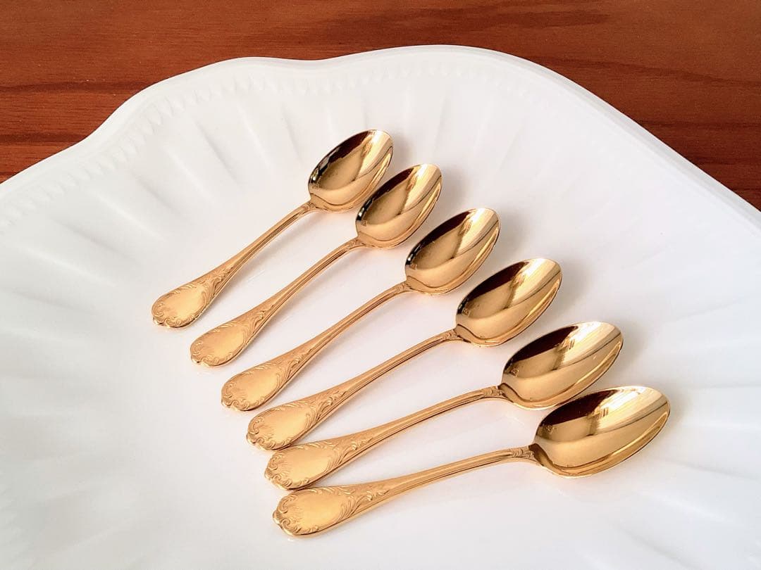 クリストフル マルリー★デミタススプーン6本セット★ゴールドギルド24金！￼