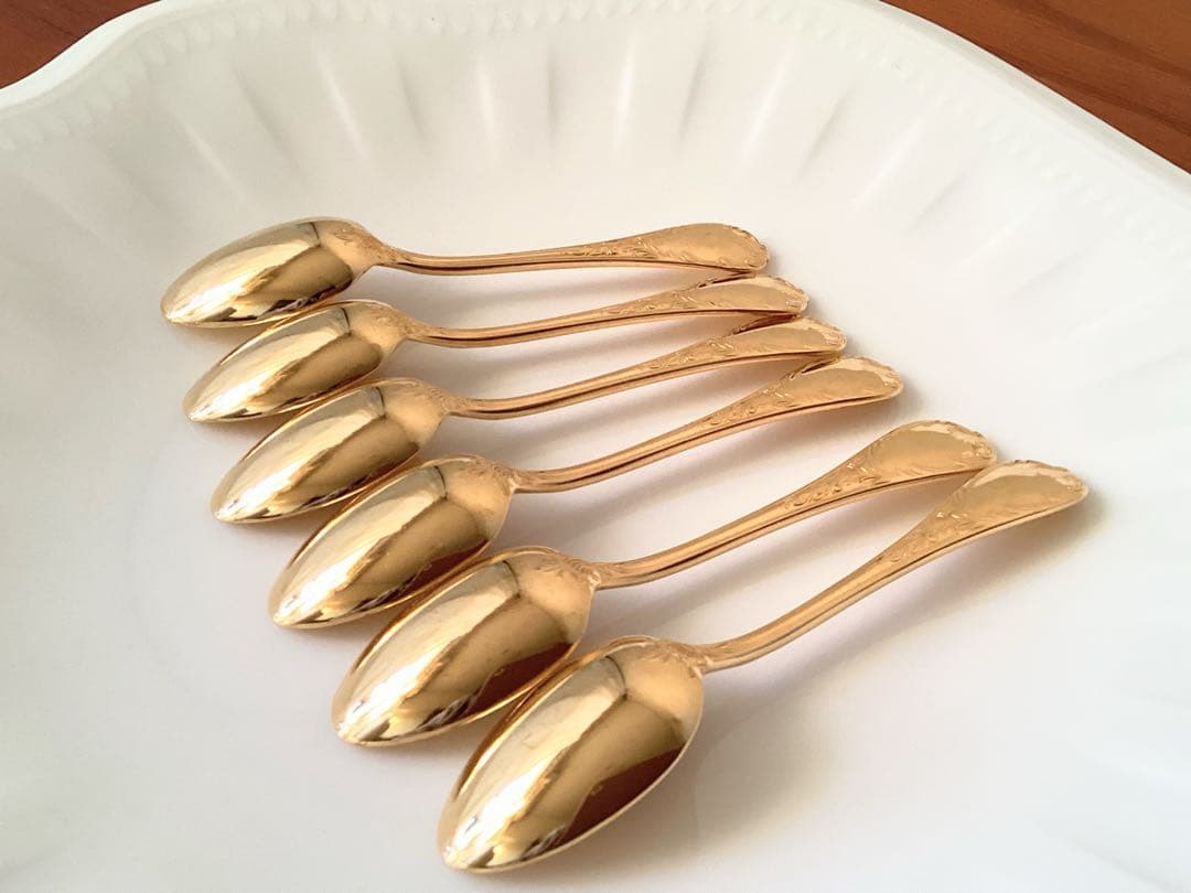 クリストフル マルリー★デミタススプーン6本セット★ゴールドギルド24金！￼