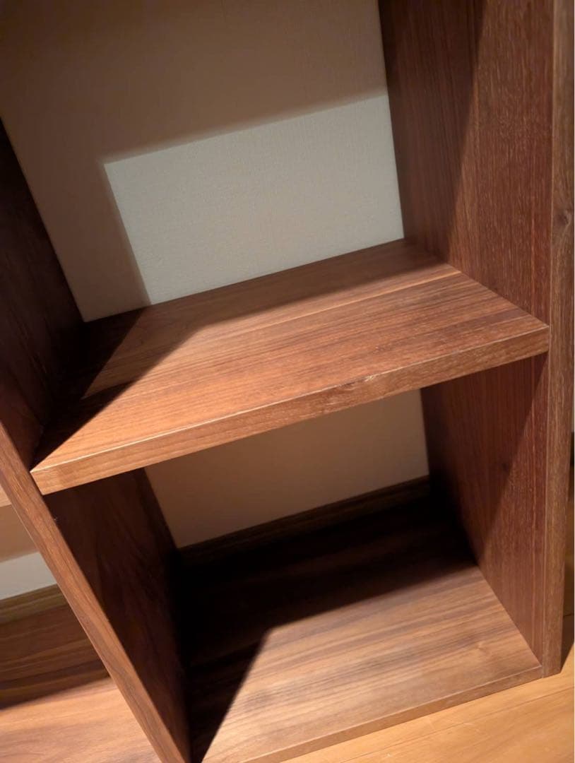 と*う様 ■送料込■無印良品 スタッキングシェルフウォールナット 棚 木製