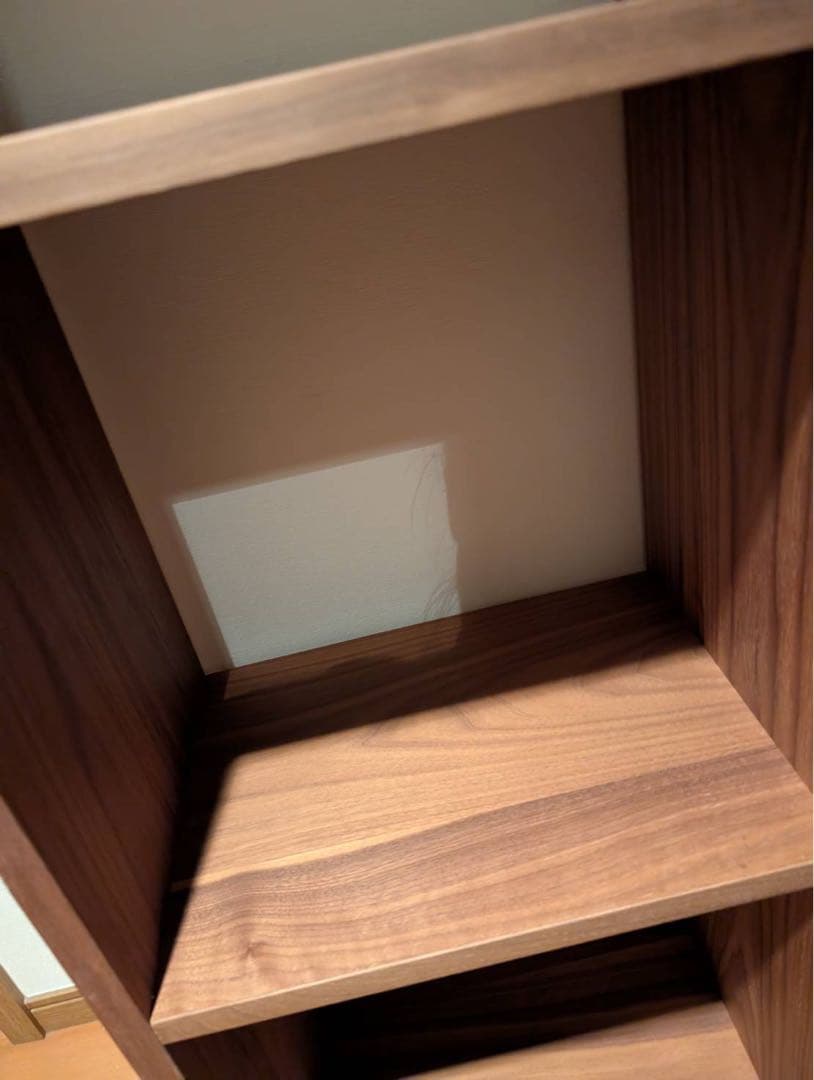 と*う様 ■送料込■無印良品 スタッキングシェルフウォールナット 棚 木製