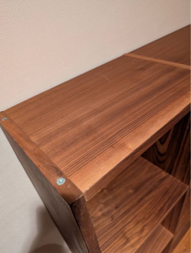 と*う様 ■送料込■無印良品 スタッキングシェルフウォールナット 棚 木製