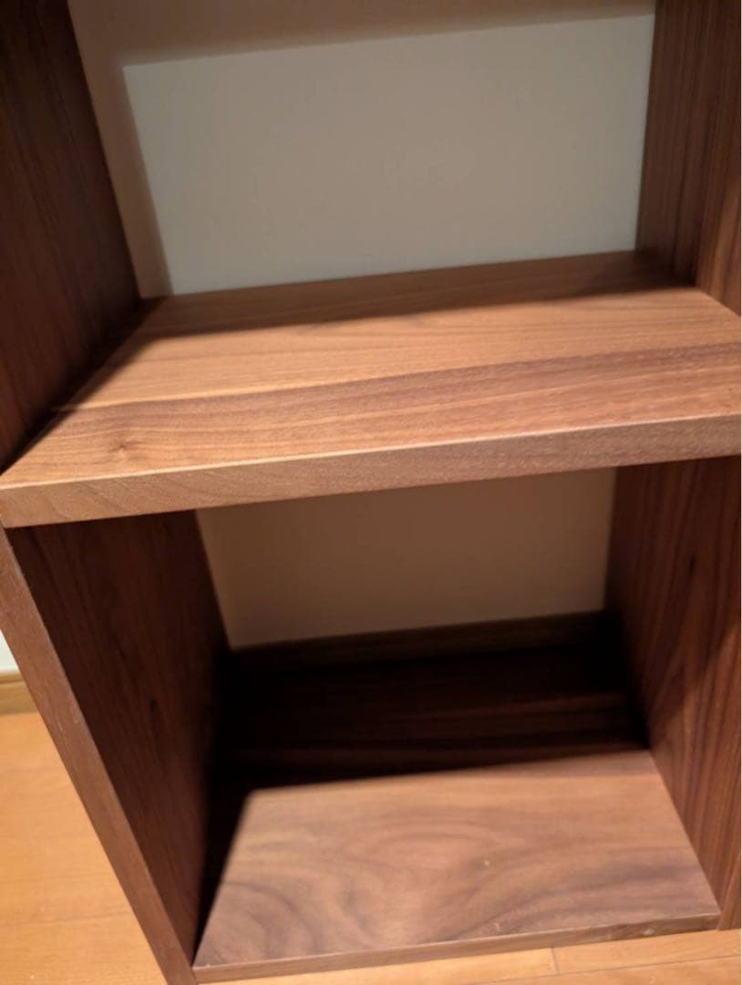 と*う様 ■送料込■無印良品 スタッキングシェルフウォールナット 棚 木製