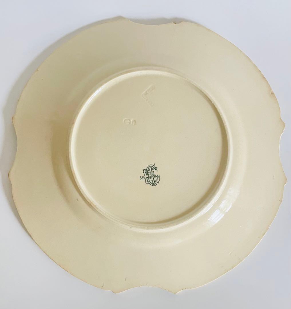 希少　ジアン窯　1900年前後　フランス　アンティーク 薔薇 平皿 プレート