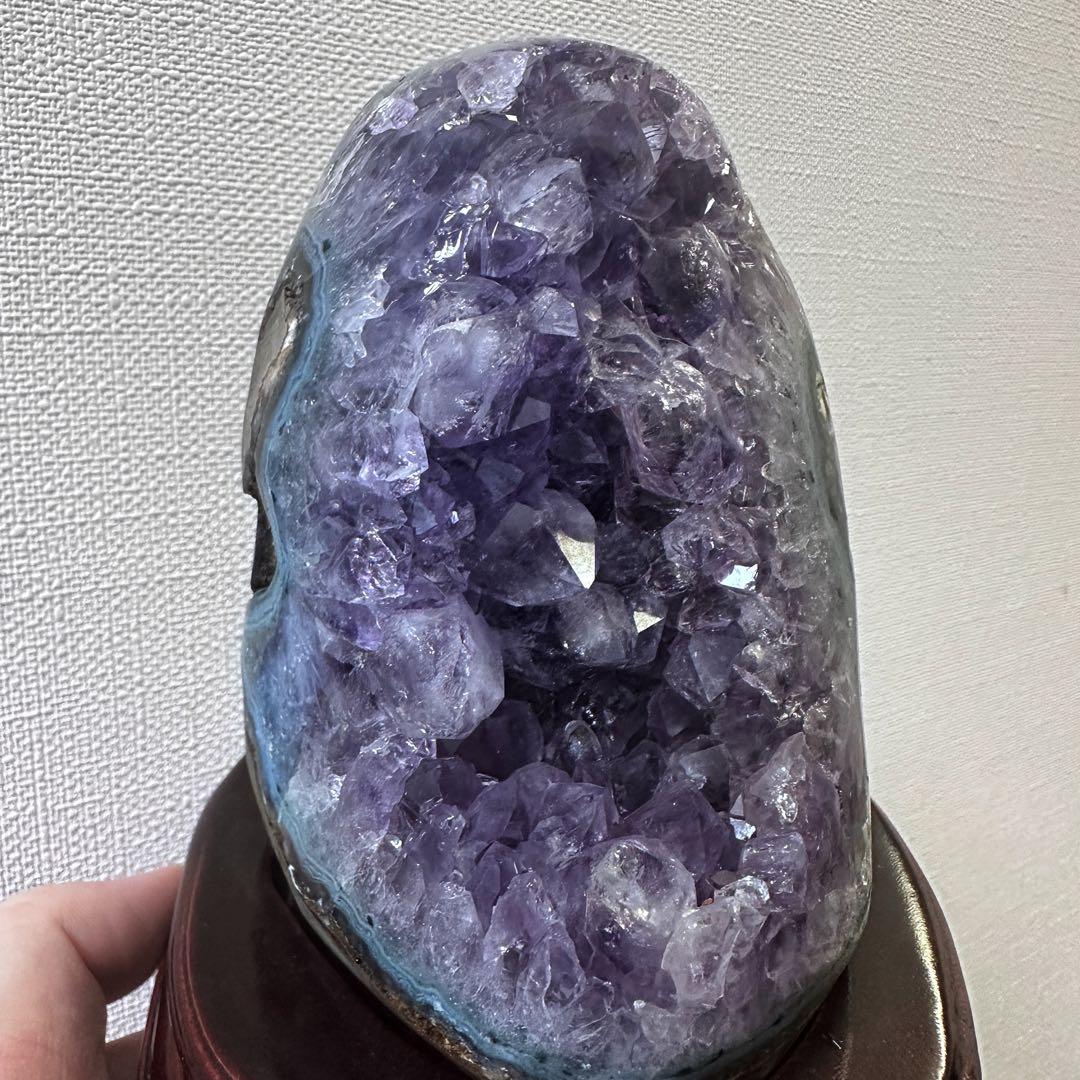 濃紫の煌めきウルグアイ産☆キラキラ☆アメジストクラスターパワーストーンA1087