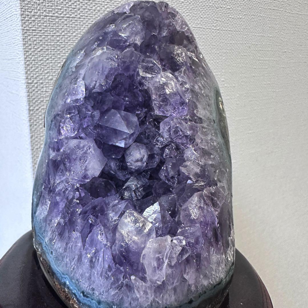 濃紫の煌めきウルグアイ産☆キラキラ☆アメジストクラスターパワーストーンA1087