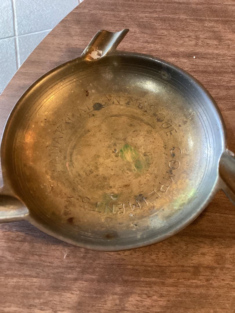 フランスアンティーク 真鍮 灰皿 飾り皿 トレー