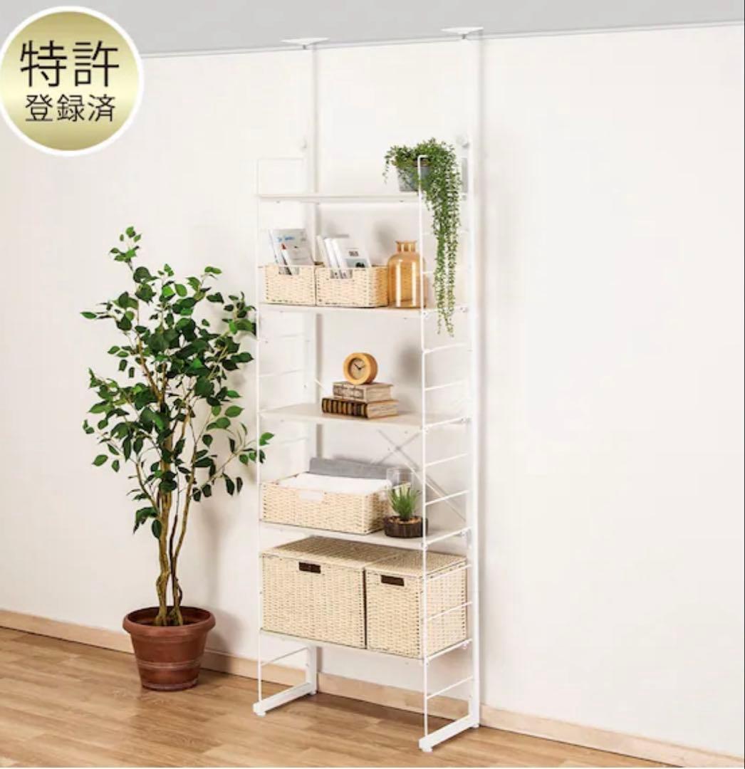 ニトリ突っ張り壁面収納Nポルダ　80cmワードローブ60cmセット