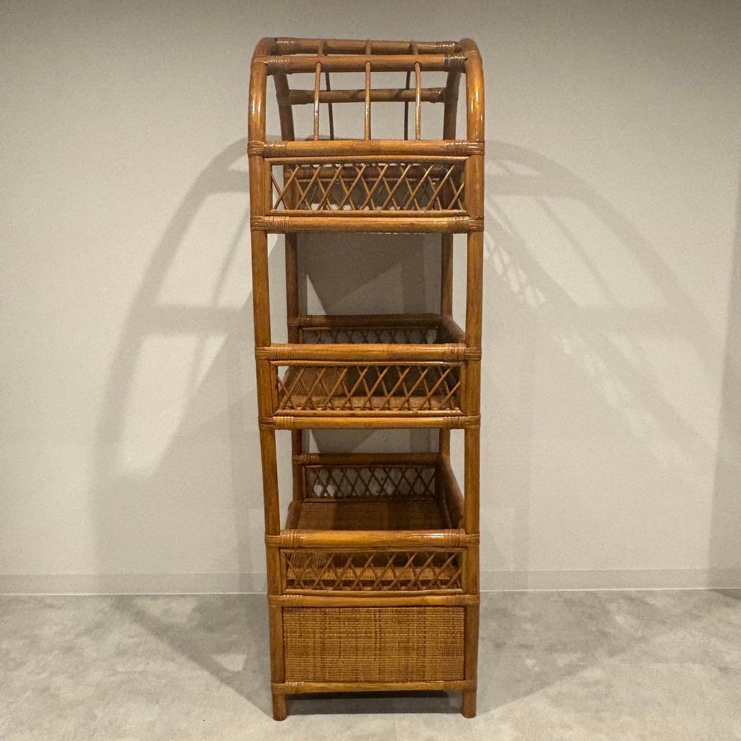 ラタンラック　アーチ型　オープルシェルフ