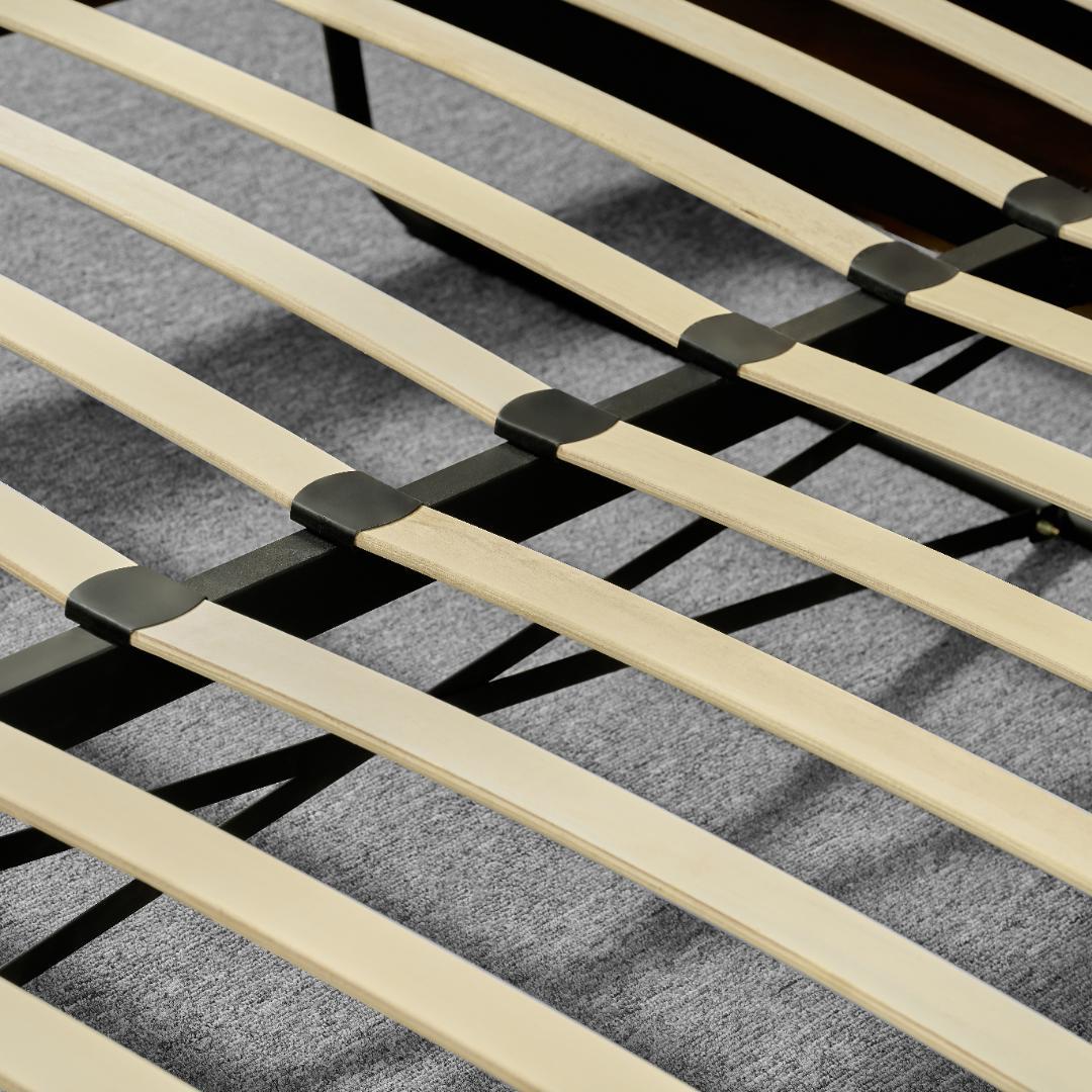 【新作】ベッド シングル ウォールナット色 収納付き コンセント付き USBポー