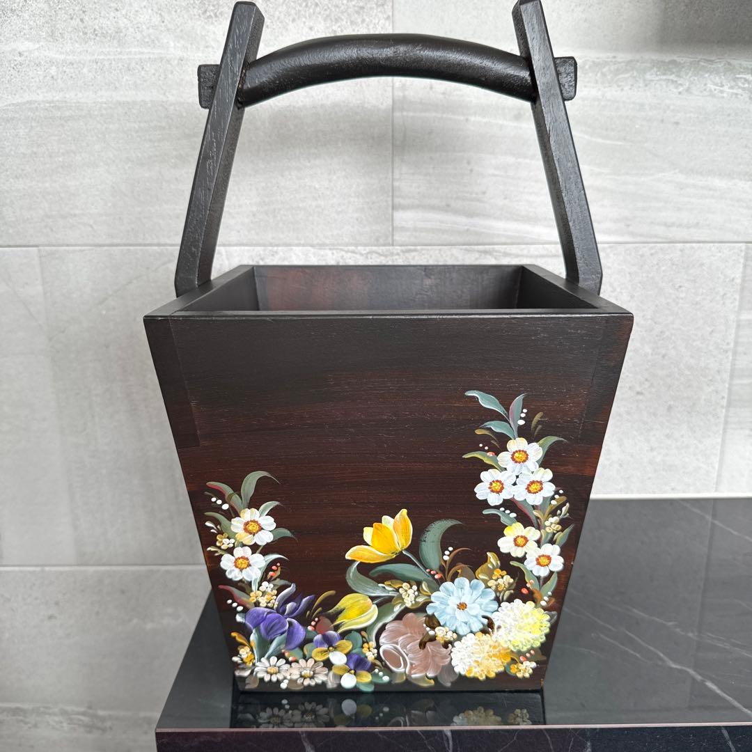 トールペイント(アッセンデルフト)持ち手付き鉢カバー