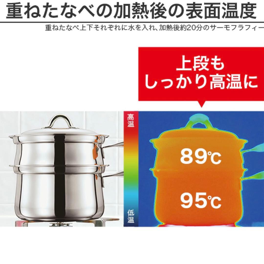 美品★アサヒ軽金属 あさひプリンセス鍋 2段セット 深鍋 浅鍋