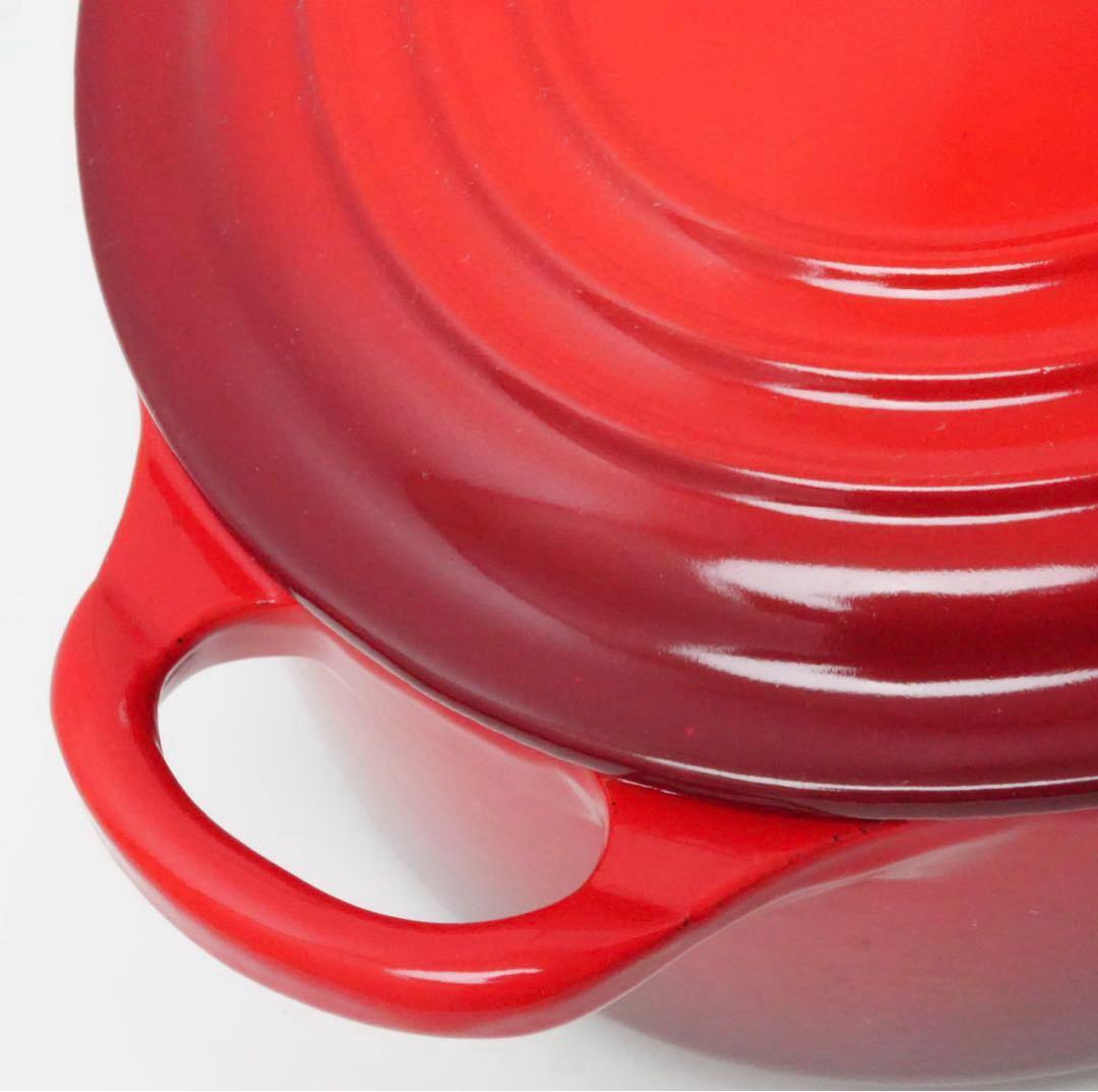 【美品】LE CREUSET　ココット オーバル チェリーレッド　23cm