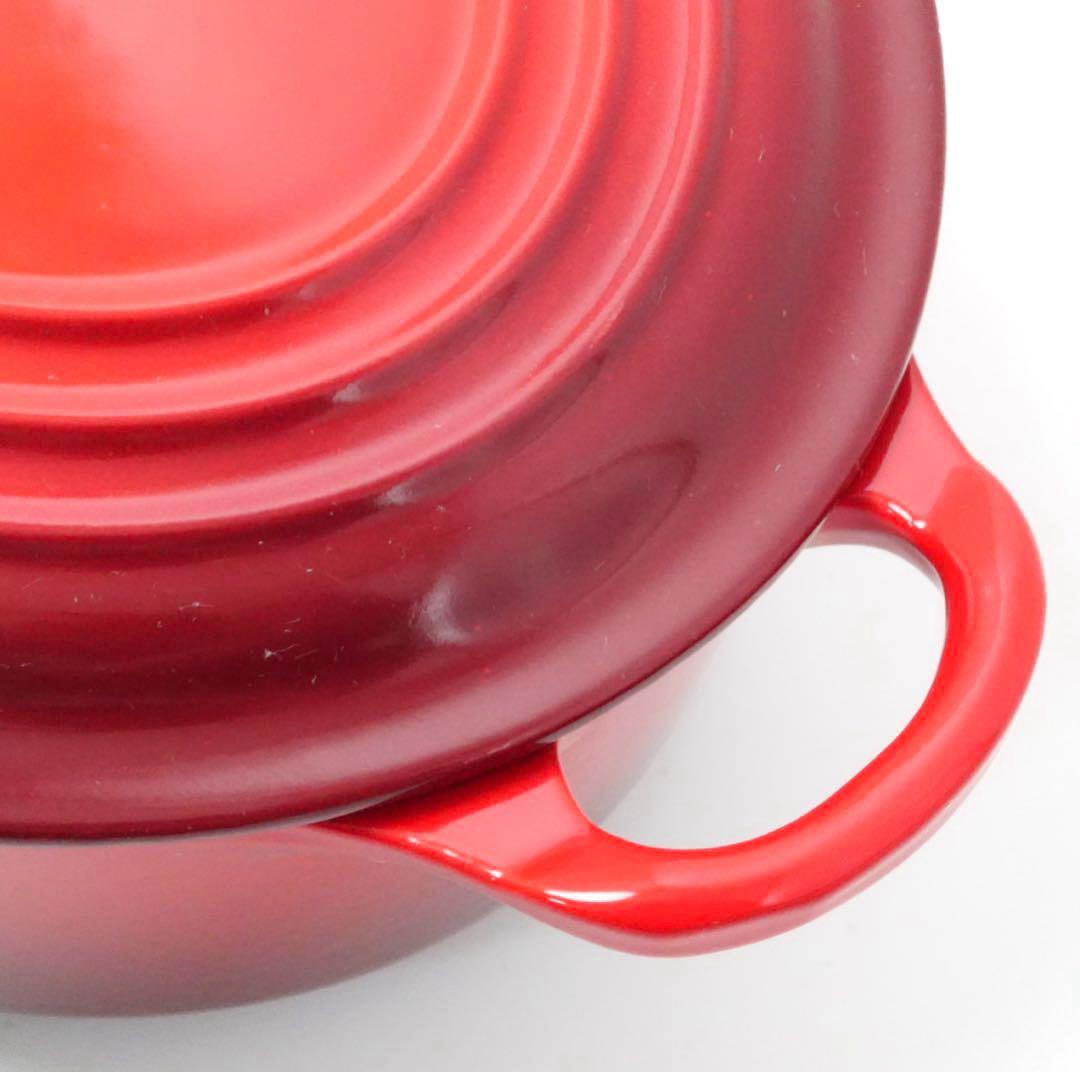 【美品】LE CREUSET　ココット オーバル チェリーレッド　23cm