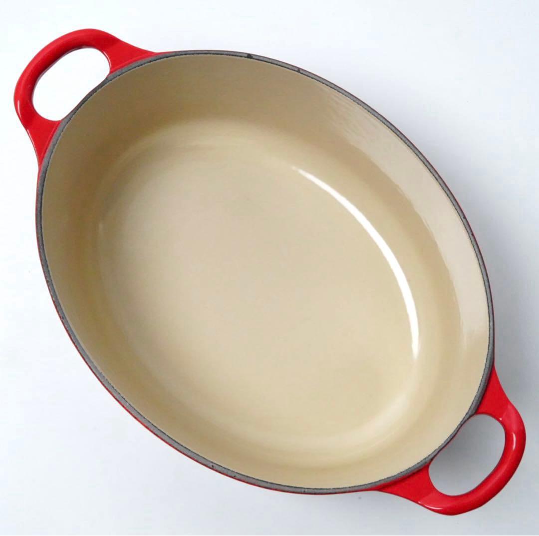 【美品】LE CREUSET　ココット オーバル チェリーレッド　23cm