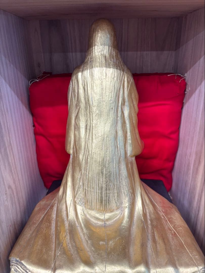 圓鍔勝三作 純金箔仕上 ブロンズ像 紫式部像 木箱付き　限定100体昭和62年製