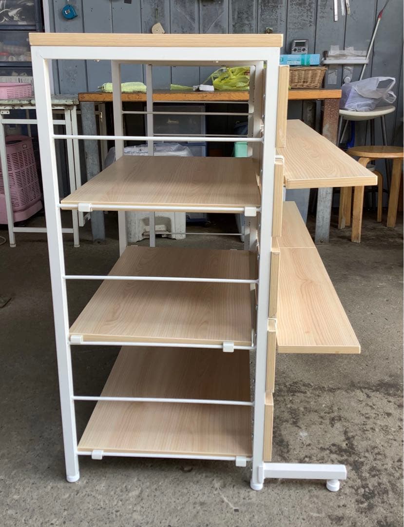 キッチンカウンター マルチラック 棚板取り外し可能