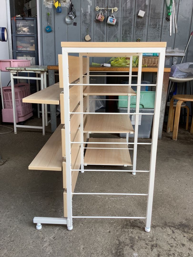 キッチンカウンター マルチラック 棚板取り外し可能