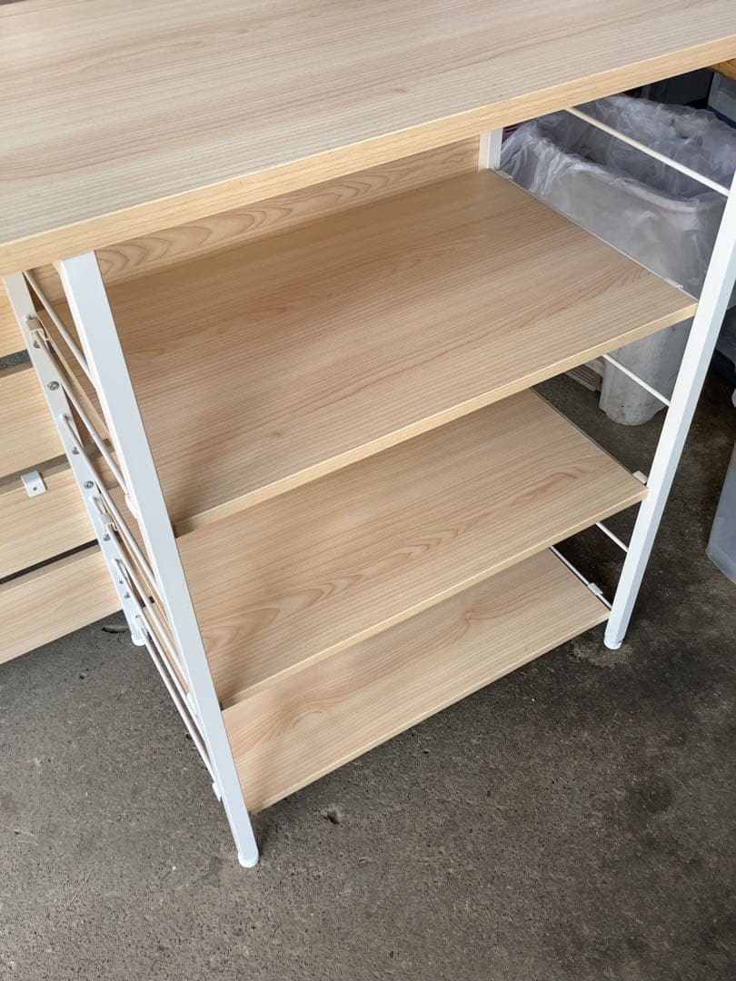 キッチンカウンター マルチラック 棚板取り外し可能