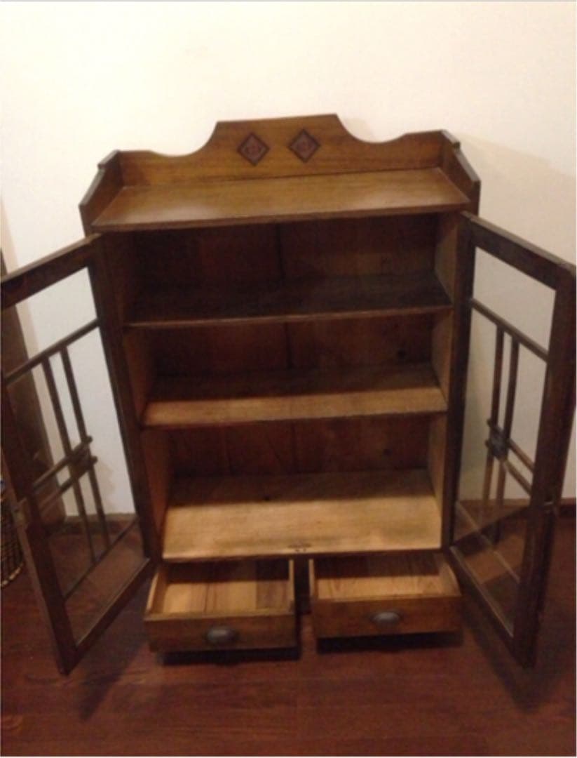 アンティーク 飾り棚☆ナチュラル 古民家 洋館 レトロ カントリー 湘南スタイル