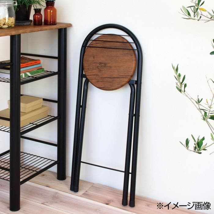 ハイテーブルセット　ブラウンｘブラック　ハイテーブルｘ１、ハイチェアｘ２