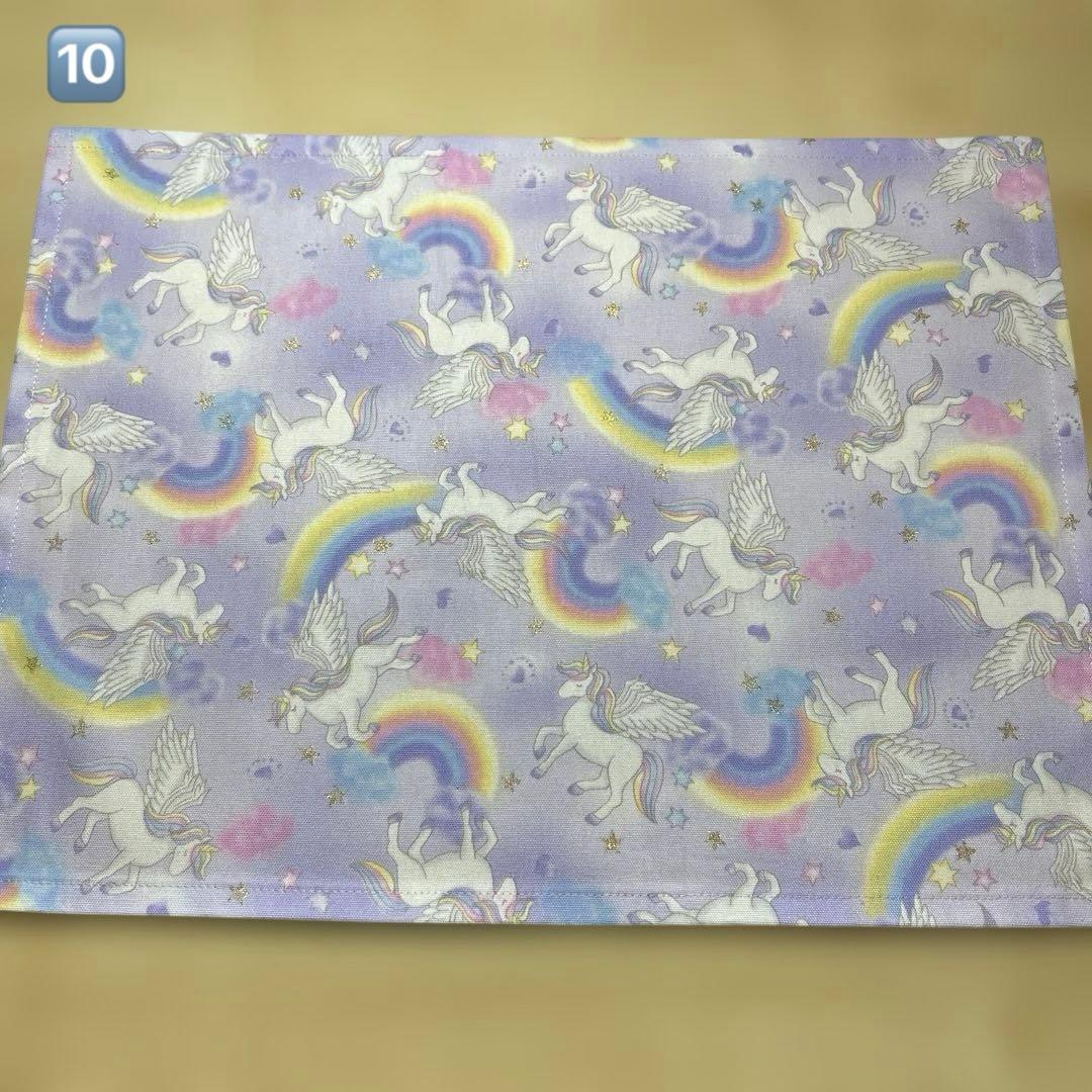 ランチョンマット30×40 さくらんぼ　水玉　リボン　ユニコーン　シマエナガ他