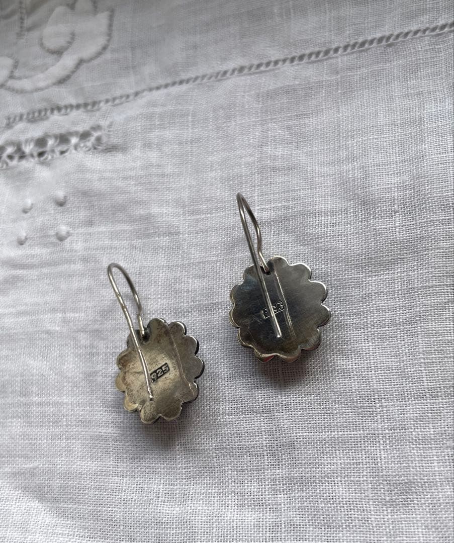 vintage シルバー925 オニキス フックピアス - メルカリ