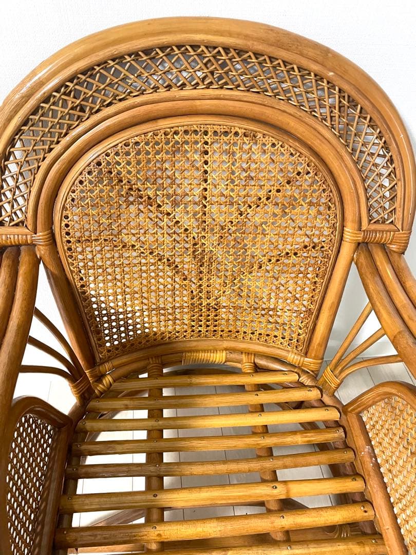 ラタンチェア ラタン　籐　昭和レトロ 古家具