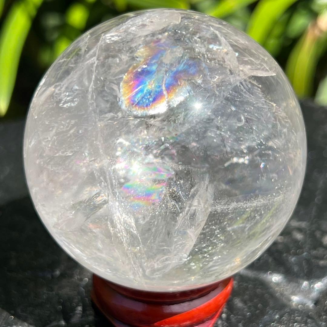 ✳️超極上キラキラ丸玉✨高透明度＆激ヤバレインボー✨虹 ヒマラヤ水晶 丸玉