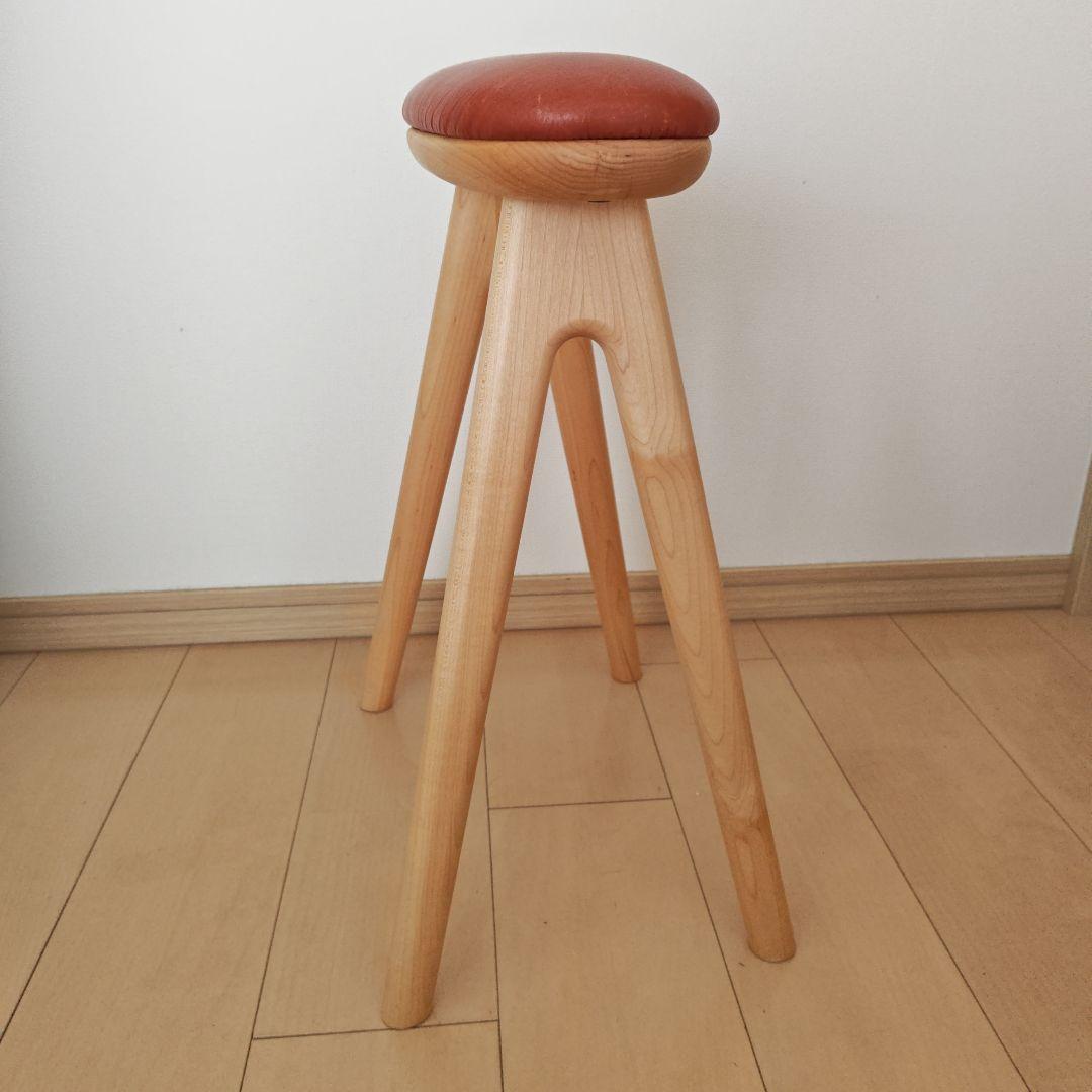 スツール ナガノインテリア工業 本革（牛革）